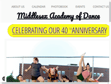 Tablet Screenshot of middlesexacademyofdance.com